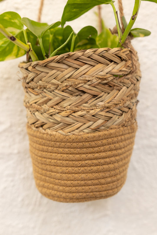 Canasto Colgante de Totora