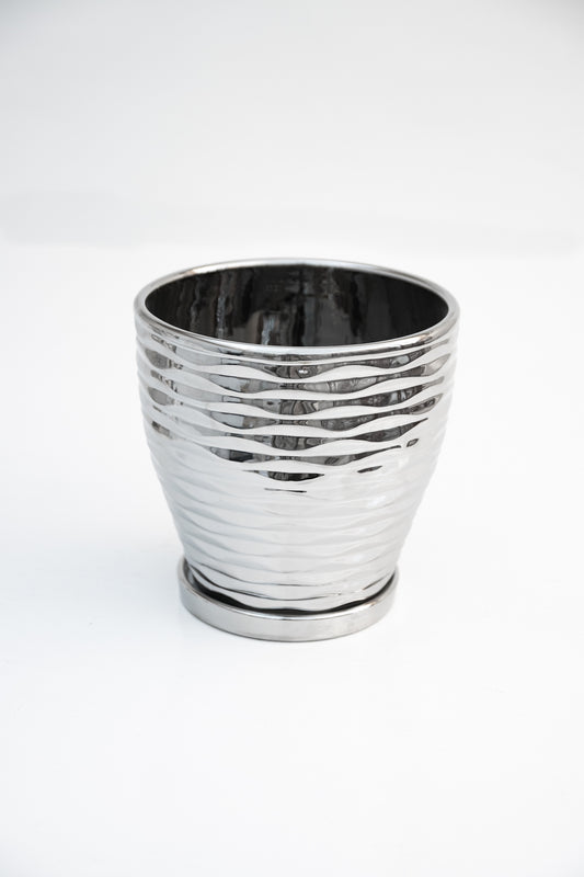 Macetero Cerámica Cromatica Gris