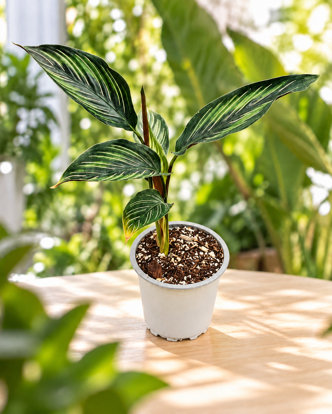 Calathea ornata beautiful star M9 en maceta