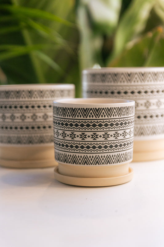 Macetero Ceramica Crudo Hanga Roa