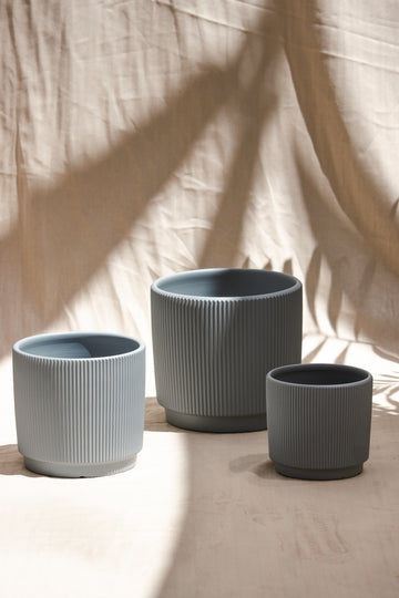 Macetero Industrial Gris