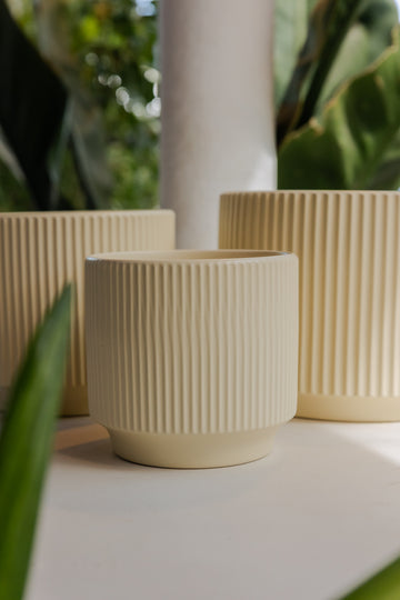 Macetero Industrial Beige