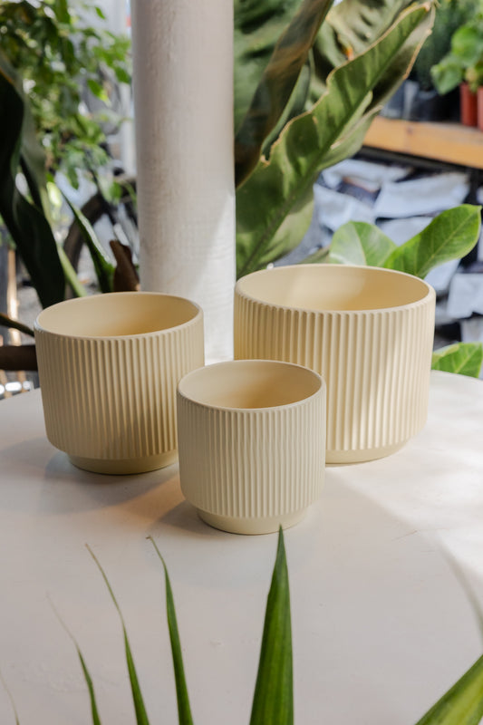 Macetero Industrial Beige